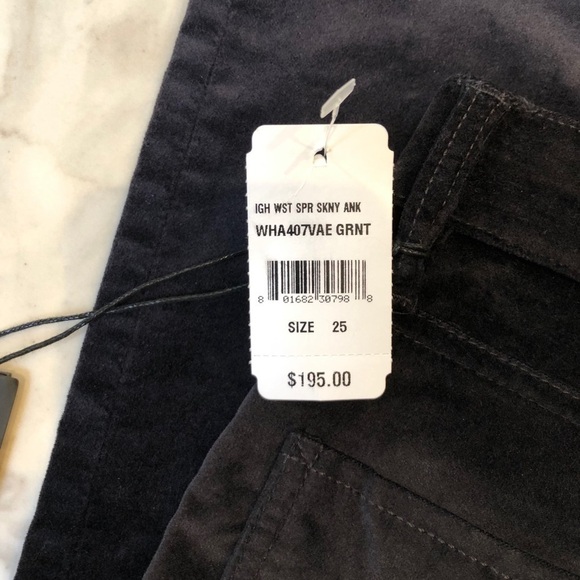 Hudson Jeans Barbara Super Skinny Velvet Jeans Sz 25 - Picture 7 of 8